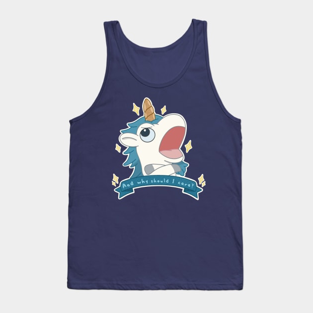 Unicorse has no cares at all. Tank Top by alexhefe